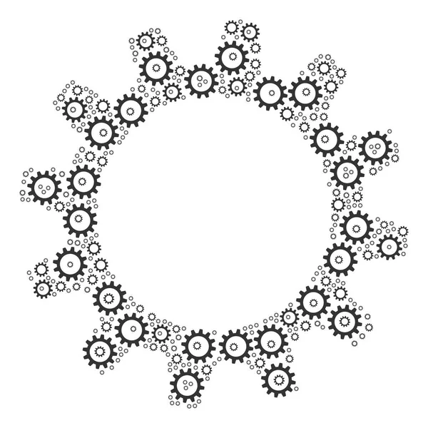 Cogwheel Icon Composición — Vector de stock