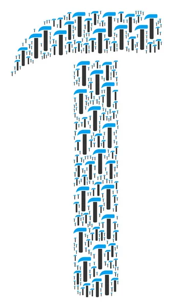 Forme d'icône de marteau — Image vectorielle