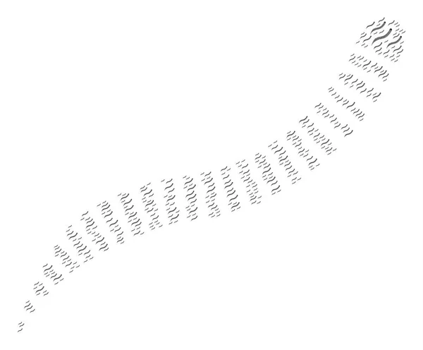 Ringworm Worm pictogram samenstelling — Stockvector