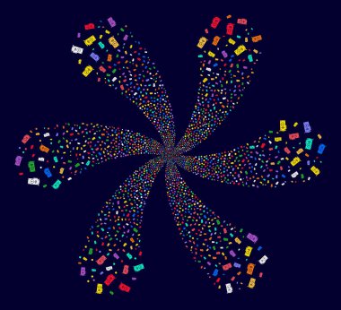 Video Gpu kartı döndürme soyut çiçek