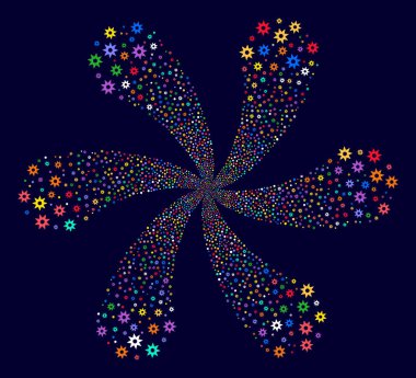 Yeni Star Curl çiçek altı yaprakları ile