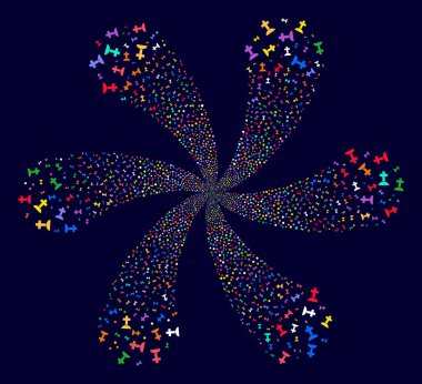 Mezarlık Curl çiçek şekil