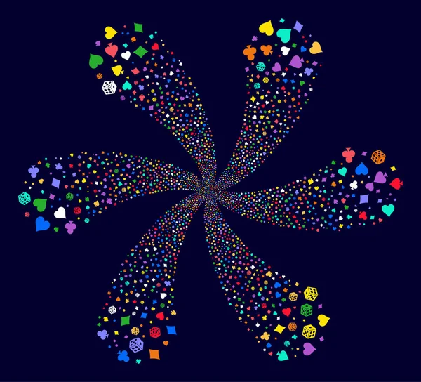 Casino Spiral abstrakt blomma — Stockfoto