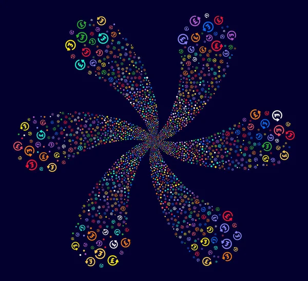 Chargeback Pfund Twirl abstrakte Blume — Stockfoto