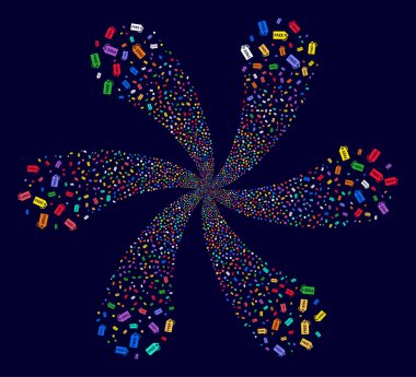 Ücretsiz Tag döngüsü çiçek altı yaprakları ile