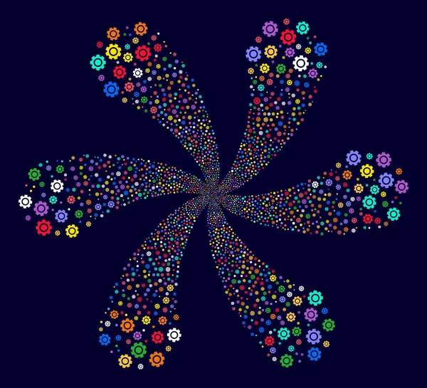 Циклонный цветок с шестью лепестками — стоковое фото