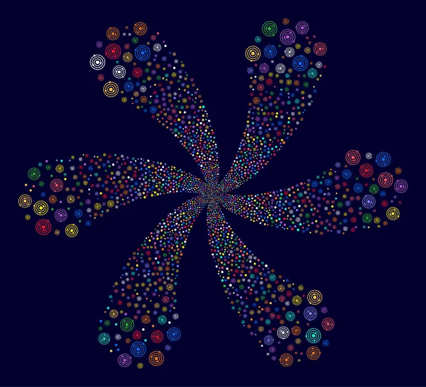 Solsystemet Centrifugal abstrakt blomma — Stockfoto