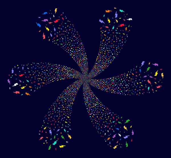Explosão elétrica da rotação da batida —  Vetores de Stock