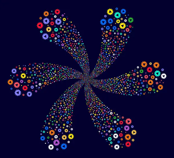 Automação Cyclonic Motion —  Vetores de Stock