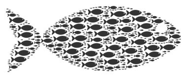 Balık kutsal kişilerin resmi kolaj