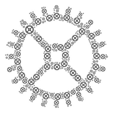 Saat dişli simgesini kolaj