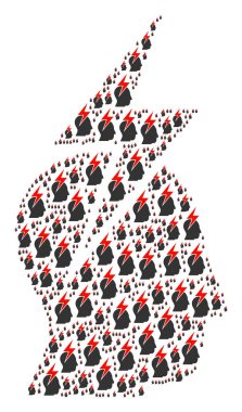 Kişi stres Strike simgesini kompozisyon