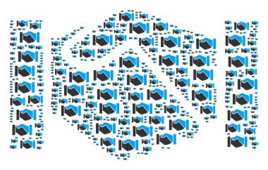 El sıkışma kutsal kişilerin resmi kolaj