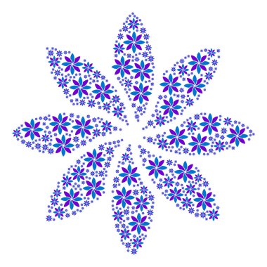 Soyut çiçek simgesi kompozisyon