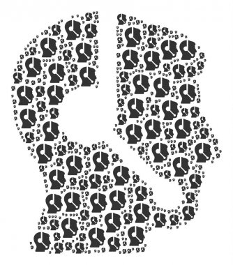 Çağrı Merkezi operatörü kutsal kişilerin resmi kolaj