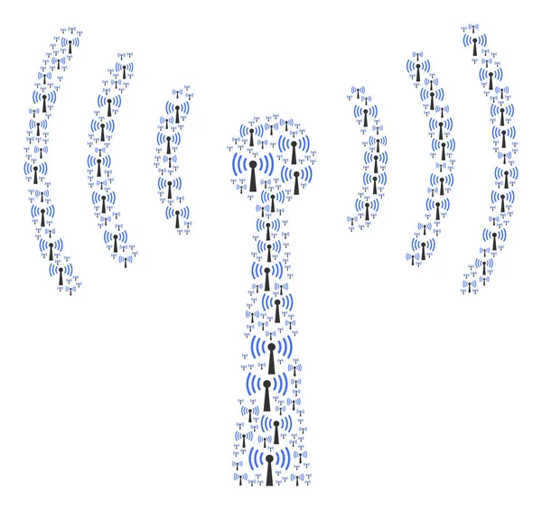 Wi-Fi stanice ikonu obrazce — Stock fotografie