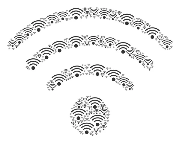 Wi-Fi Source Icon Composition — Stock Photo, Image