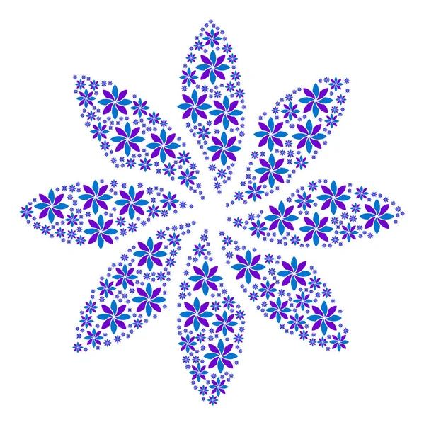 Abstracte bloem pictogram samenstelling — Stockfoto