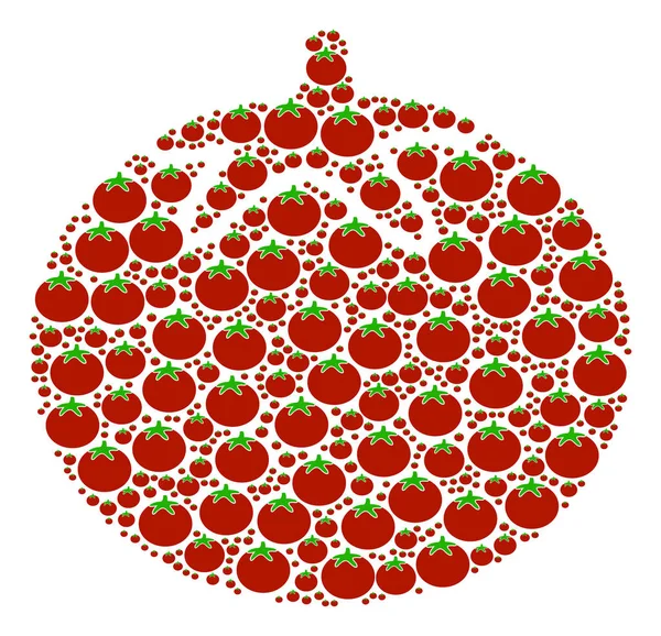 Tomato Vegetable Icon Composition — Stock Photo, Image
