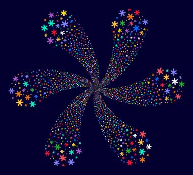 Kar tanesi döndürme akışı