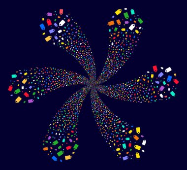 Etiket Curl çiçek altı yaprakları ile