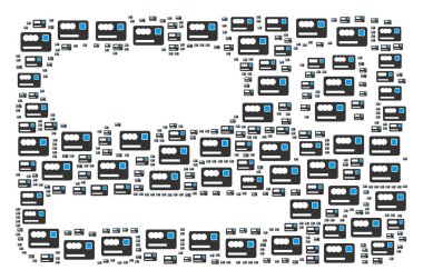 Banka kartı simgesi kompozisyon
