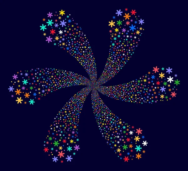 Kar tanesi döndürme akışı