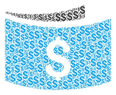 Doları banknot kolaj