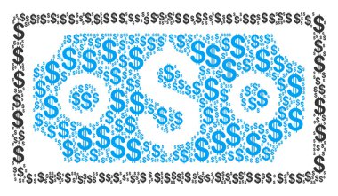 Doları banknot kolaj dolar