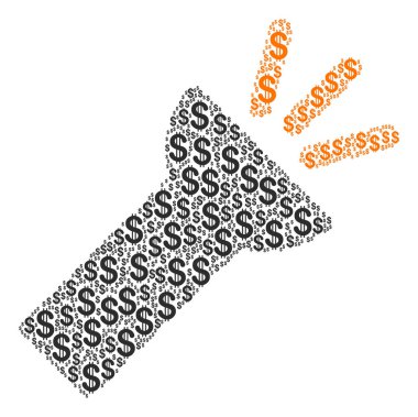 Doları elektrik Torch ışık kolaj