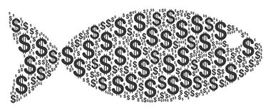 Balık kompozisyon dolar