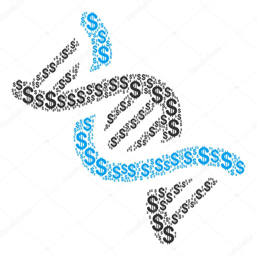 DNA Spiral Composition of Dollar