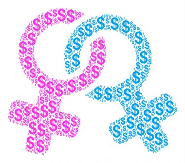 Doları Lesbi sembolü kolaj