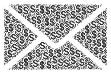 Posta zarf kompozisyon dolar