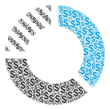 Pasta grafiği kompozisyon dolar