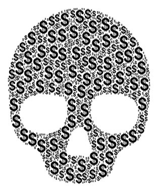 Kafatası kolaj dolar