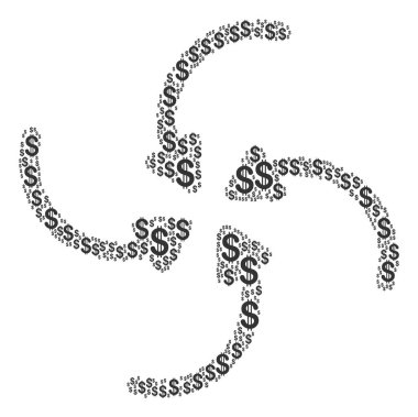 Girdap okları kompozisyon dolar