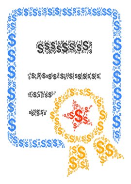 Sertifika kompozisyon dolar