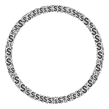 Daire kabarcık kompozisyon dolar