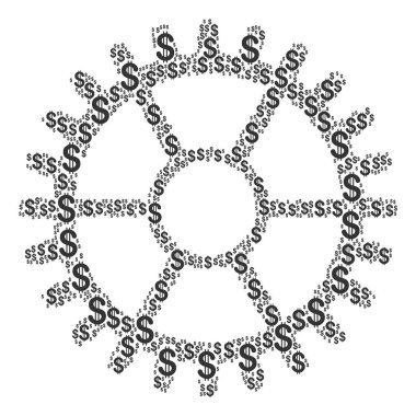 Saat tekerlek kompozisyon dolar