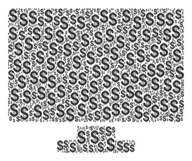 Bilgisayar ekran kompozisyon dolar