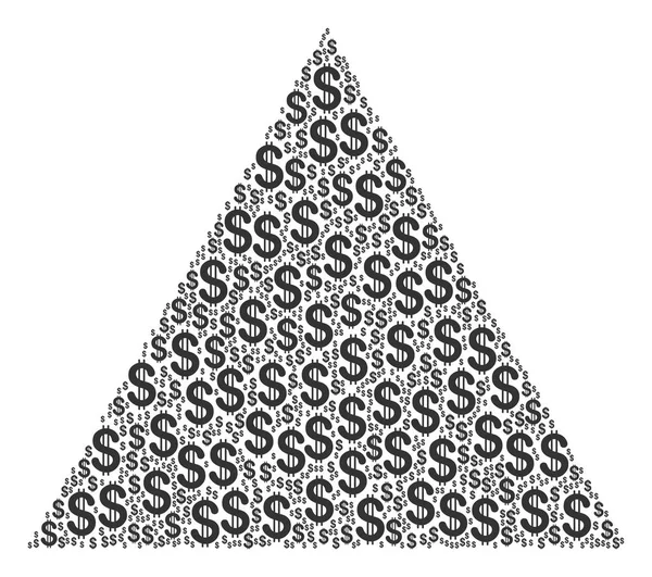 ドルの三角形図の構成 — ストックベクタ