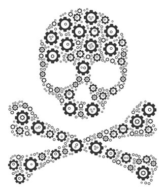 Cog ölüm kafatası kolaj