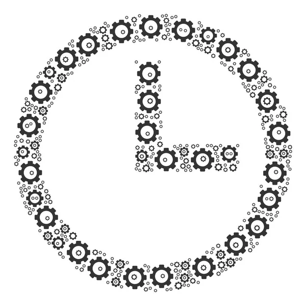 Reloj Composición del Cog — Archivo Imágenes Vectoriales