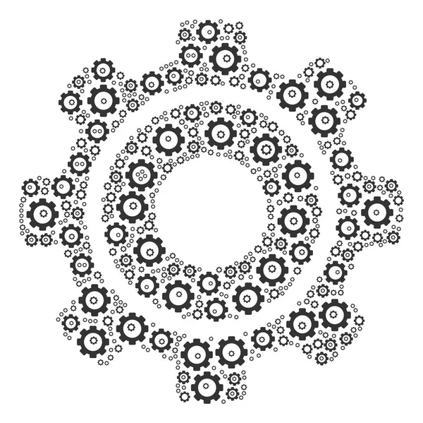 Cog Composition of Cog — Stock Vector