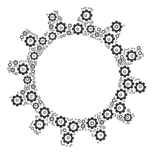 Cogwheel Collage de engranaje — Vector de stock