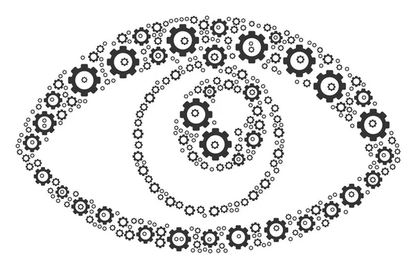 Composition oculaire de l'engrenage — Image vectorielle