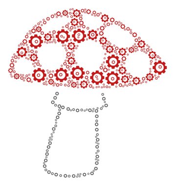 Dişli mantar kompozisyon