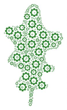 Cog Meşe yaprağı kolaj