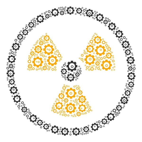 Composizione radioattiva dell'ingranaggio — Vettoriale Stock